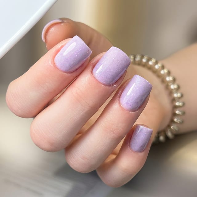 Lavender shimmer nails